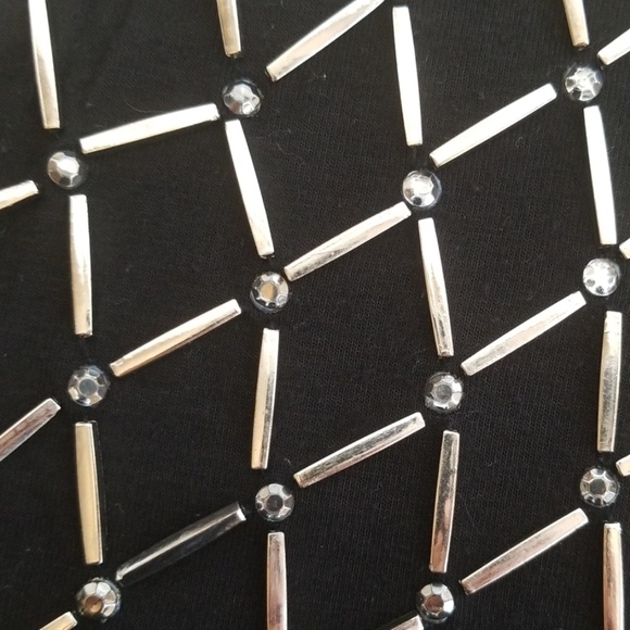 Black Razor Back Tank w/ Silver Embellishments (A1 - Picture 3 of 3